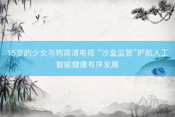 15岁的少女与狗高清电视 “沙盒监管”护航人工智能健康有序发展