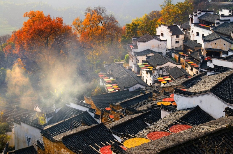 篁岭“晒秋”