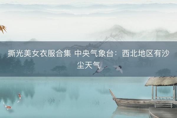 撕光美女衣服合集 中央气象台：西北地区有沙尘天气