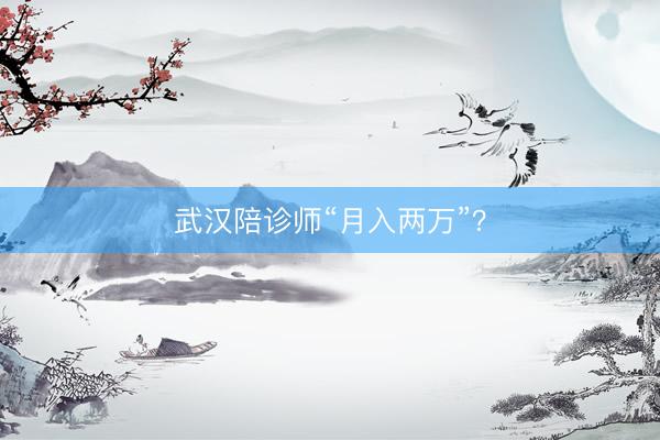 武汉陪诊师“月入两万”？