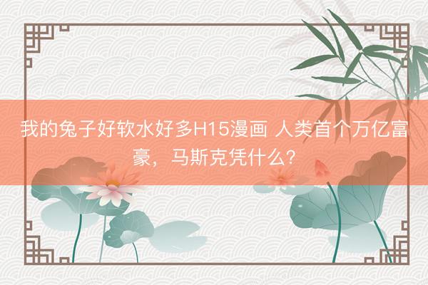 我的兔子好软水好多H15漫画 人类首个万亿富豪，马斯克凭什么？