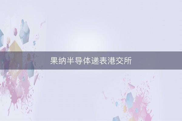 果纳半导体递表港交所