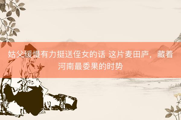 姑父缓慢有力挺送侄女的话 这片麦田庐，藏着河南最委果的时势