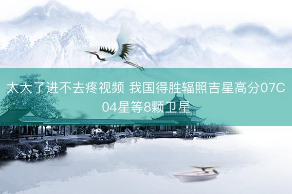 太大了进不去疼视频 我国得胜辐照吉星高分07C04星等8颗卫星